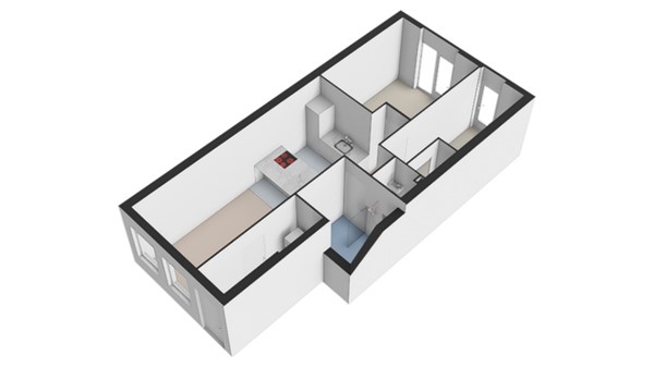 Plattegrond - Frederik Hendrikstraat 2, 2628 TB Delft - Frederik Hendrikstraat 2 - Begane grond - 3D.jpg